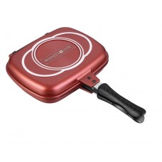 RL-DF32M BURGUNDY ROYALTY LINE Tigaie antiaderenta dubla 32 cm, cu interior marmorat, rosu